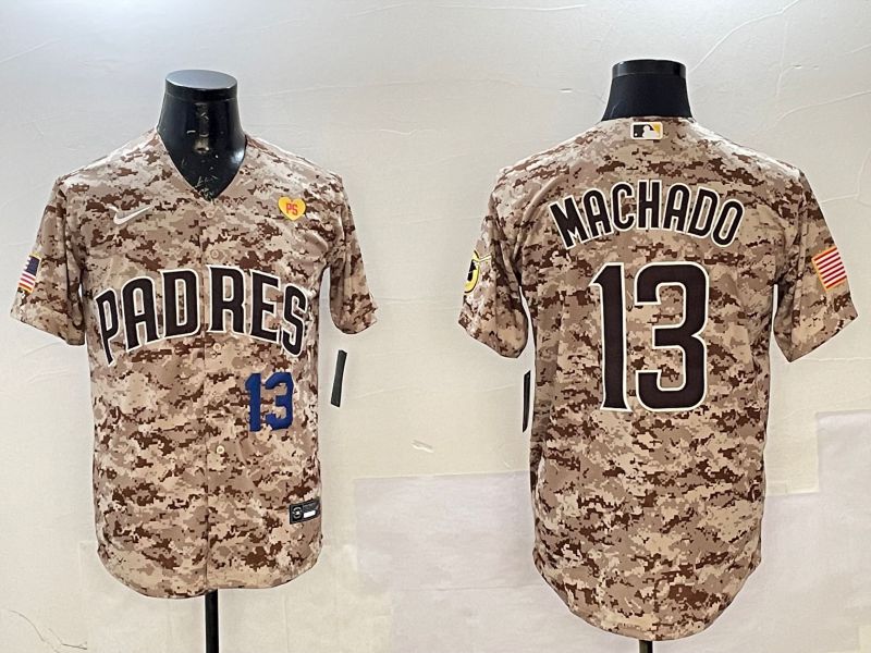 Men San Diego Padres 13 Machado Camo Game 2025 Nike MLB Jersey style 4